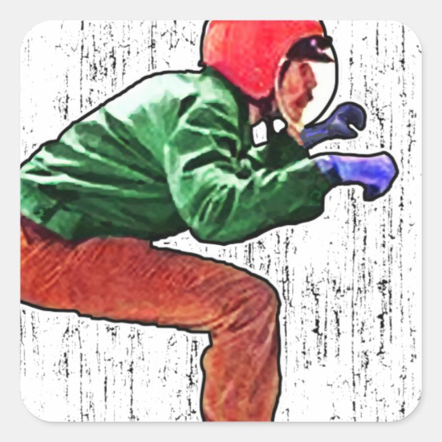 Pegatina Cuadrada Usted Es Lo Que Viaja - Estado De Estilo De Motoci (Anverso)