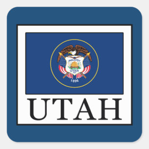Pegatina Cuadrada Utah
