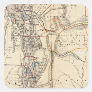 Pegatina Cuadrada Utah 2