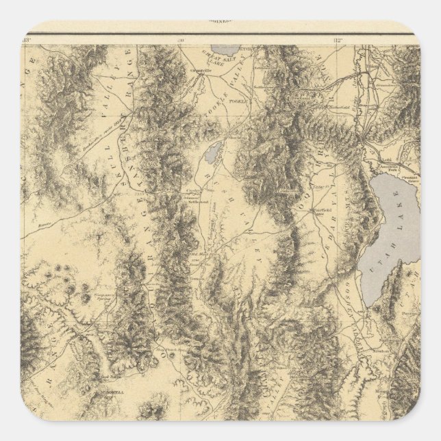 Pegatina Cuadrada Utah 2 (Anverso)