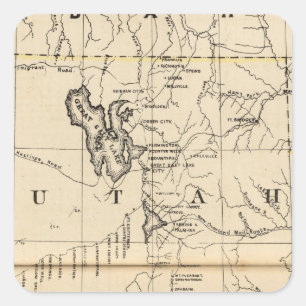 Pegatina Cuadrada Utah 9