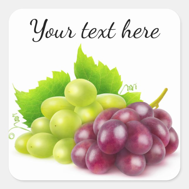 Pegatina Cuadrada Uvas (Anverso)