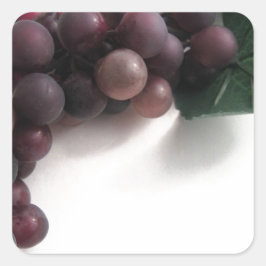 Pegatina Cuadrada Uvas azules