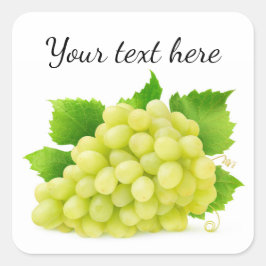 Pegatina Cuadrada Uvas blancas