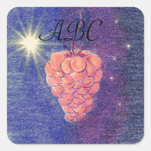 Pegatina Cuadrada Uvas equinox de otoño