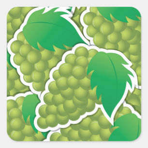 Pegatina Cuadrada Uvas verdes funestas
