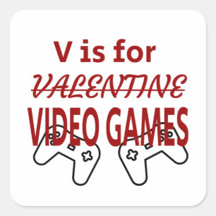 Pegatina Cuadrada V es para videojuegos