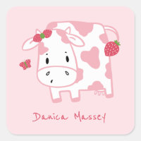 Vaca de fresa y mariposa | Nombre