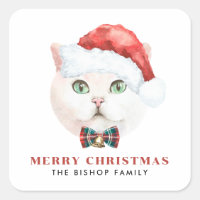 Vacaciones Felices del gato británico Shorthair de