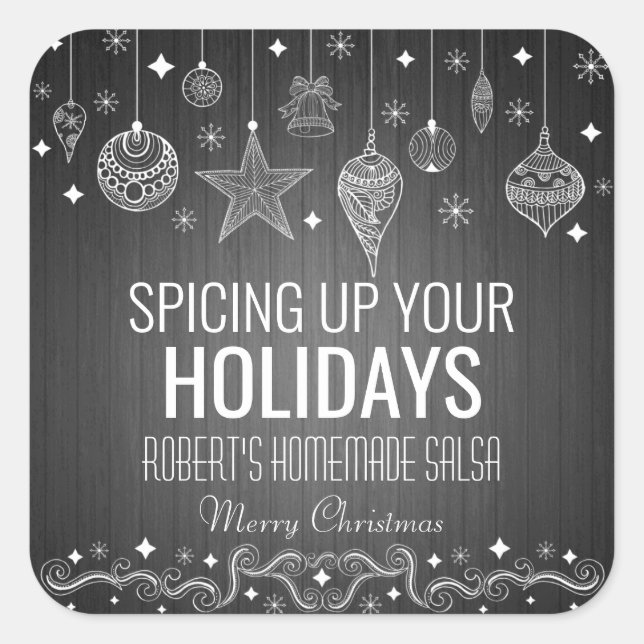 Pegatina Cuadrada Vacaciones personalizadas de salsa casera (Anverso)