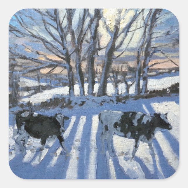 Pegatina Cuadrada Vacas Friesias 2009 (Anverso)