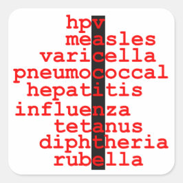 Pegatina Cuadrada Vacunar pegatinas