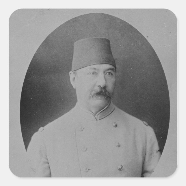 Pegatina Cuadrada Valentine Baker (Anverso)