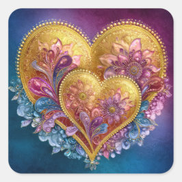 Pegatina Cuadrada Valentine’s Day Stickers | Cute, Romantic 
