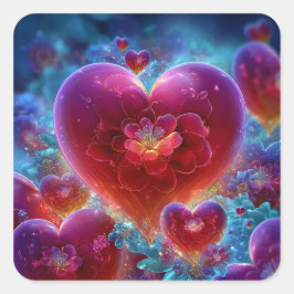 Pegatina Cuadrada Valentine’s Day Stickers | Cute, Romantic 