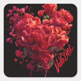 Pegatina Cuadrada Valentine’s Day Stickers | Cute, Romantic 