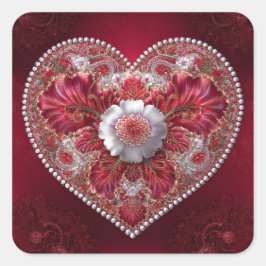 Pegatina Cuadrada Valentine’s Day Stickers | Cute, Romantic 