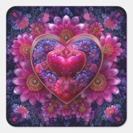 Pegatina Cuadrada Valentine’s Day Stickers | Cute, Romantic 