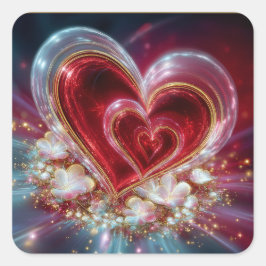 Pegatina Cuadrada Valentine’s Day Stickers | Cute, Romantic 