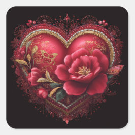 Pegatina Cuadrada Valentine’s Day Stickers | Cute, Romantic 