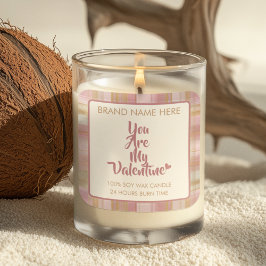 Pegatina Cuadrada Valentine's Day Custom Candle Labels 
