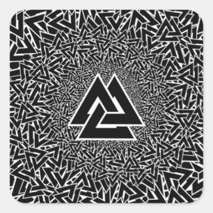 Pegatina Cuadrada Valknut