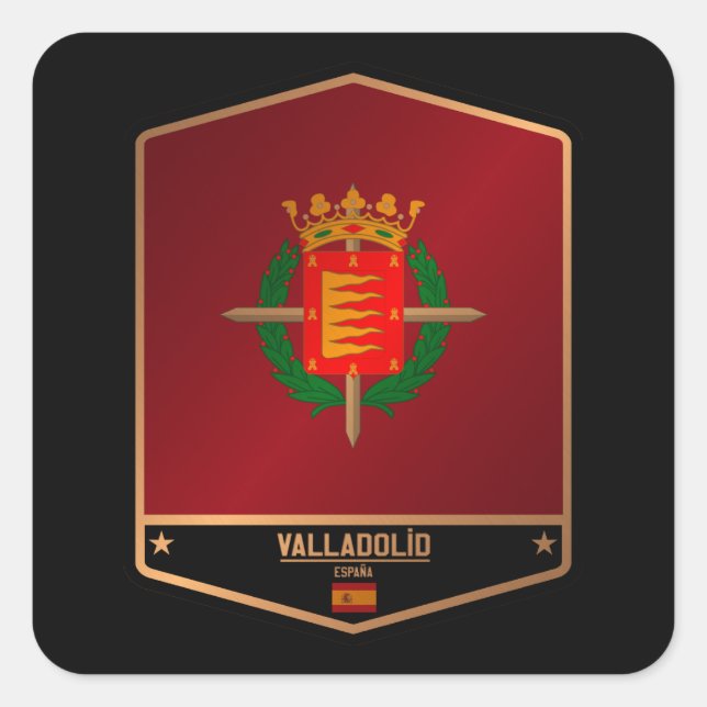 Pegatina Cuadrada Valladolid (Anverso)