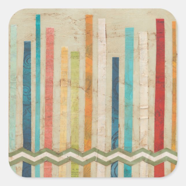 Pegatina Cuadrada vallas de papel de 2 aumentos IV (Anverso)