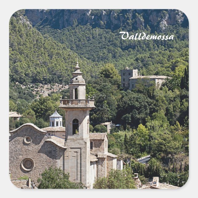 Pegatina Cuadrada Valldemossa (Anverso)
