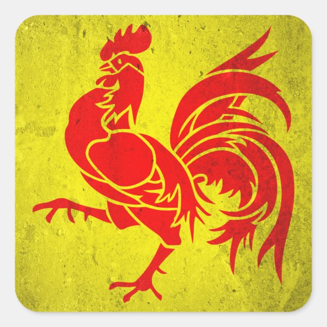 Pegatina Cuadrada Valonia (Anverso)