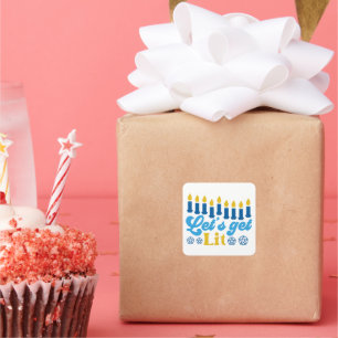 Pegatina Cuadrada ¡Vamos a encender! Pegatinas