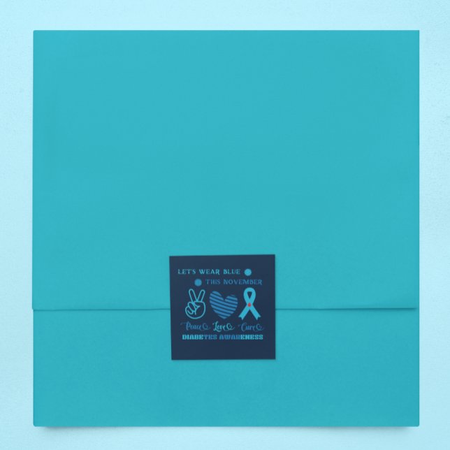 Pegatina Cuadrada Vamos A Usar El Azul Este Noviembre - Conciencia S (Subido por el creador)