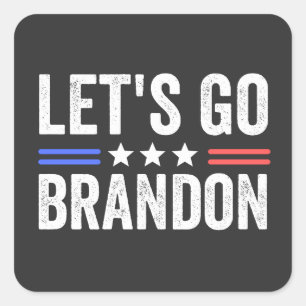 Pegatina Cuadrada Vamos Brandon
