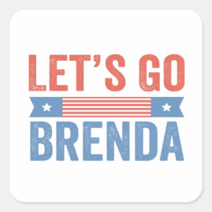 Pegatina Cuadrada Vamos Brenda a las elecciones estadounidenses