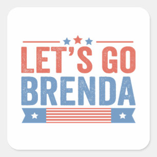 Pegatina Cuadrada Vamos Brenda a las elecciones estadounidenses