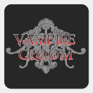 Pegatina Cuadrada Vampire Groom