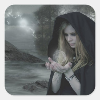 Pegatina Cuadrada Vampiro y brujería