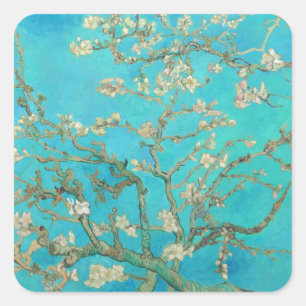 Pegatina Cuadrada Van Gogh Almond Blossoms
