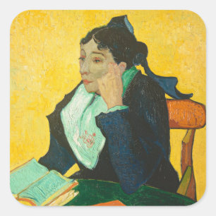 Pegatina Cuadrada Van Gogh - Madame Joseph-Michel Ginoux,