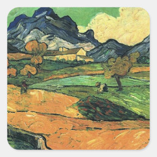 Pegatina Cuadrada Van Gogh - Monte Gaussier, pintura famosa,
