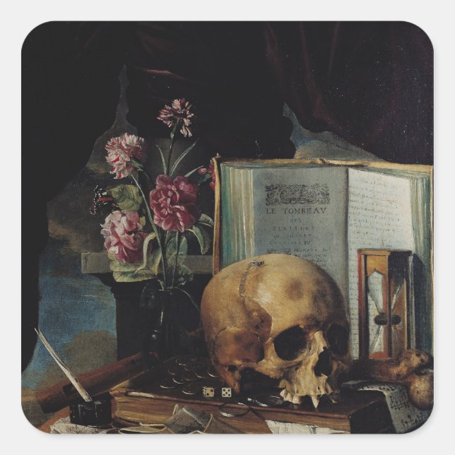 Pegatina Cuadrada Vanitas (Anverso)