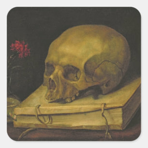 Pegatina Cuadrada Vanitas, c.1644 (aceite sobre lienzo)