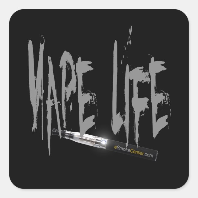 Pegatina Cuadrada ¡Vape Life! (Anverso)