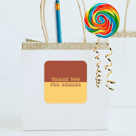 Pegatina Cuadrada Vaquero ciego neutro de temática occidental