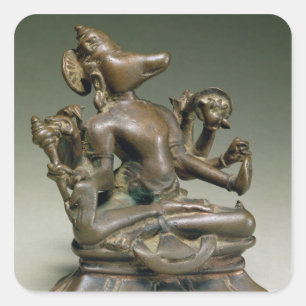 Pegatina Cuadrada Varaha, Gurjara Pratihara, Tamil Nadu (bronce)
