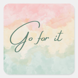 Pegatina Cuadrada Ve por ella