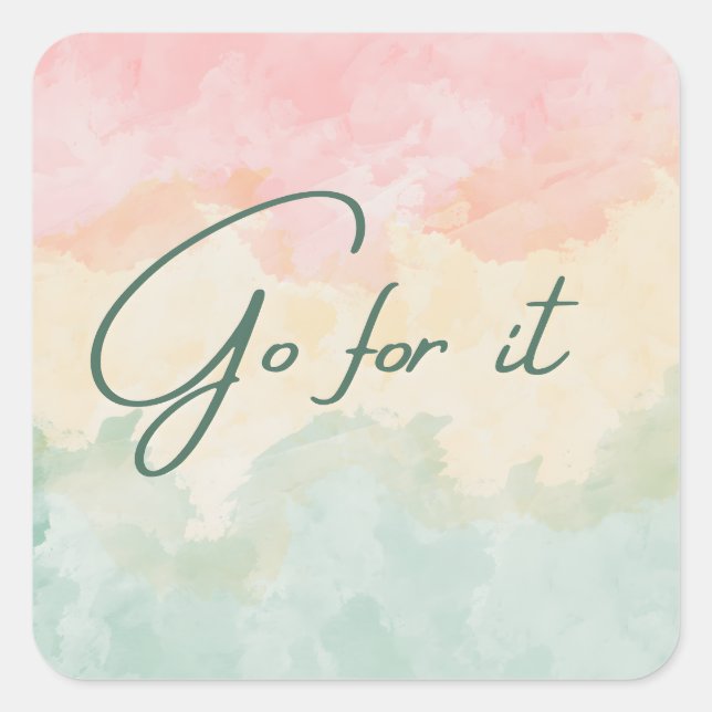 Pegatina Cuadrada Ve por ella (Anverso)