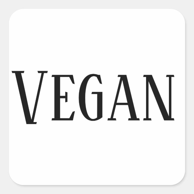 Pegatina Cuadrada Vegan (Anverso)