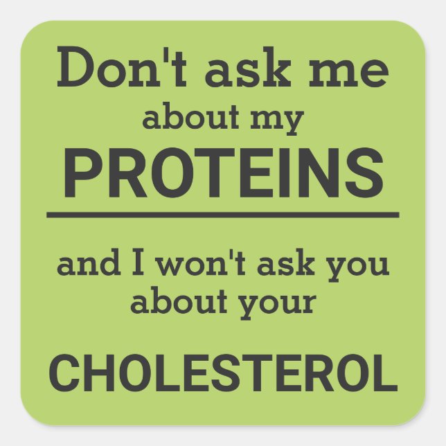 Pegatina Cuadrada Vegan - no me preguntes por mi diversión en las pr (Anverso)