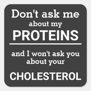Pegatina Cuadrada Vegan - no me preguntes por mi diversión en las pr